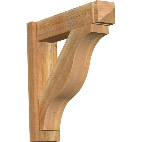 Ekena Millwork Funston Rough Sawn Arts and Crafts Outlooker, Western Red Cedar, 6"W x 24"D x 24"H OUT06X24X24FST03RWR - main